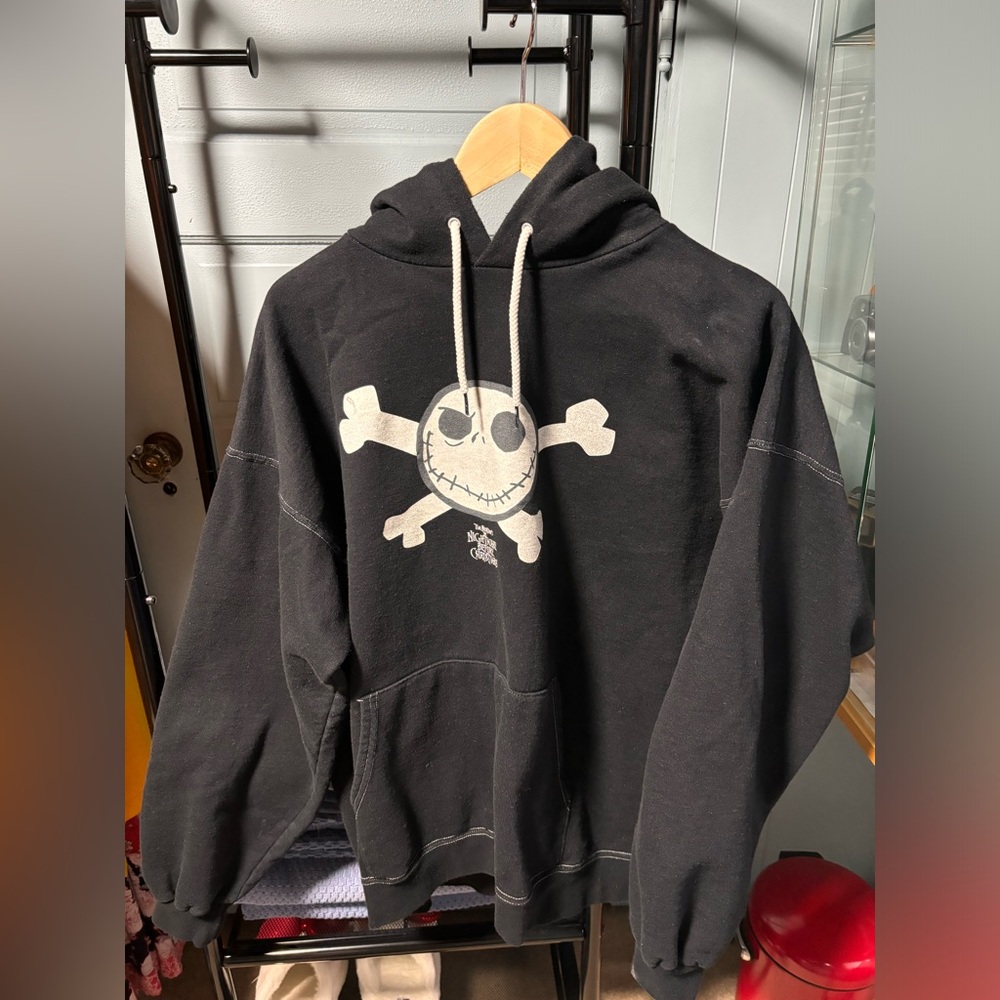 Disney The Nightmare Before Christmas Jack Skellington Black Hoodie, size M/L